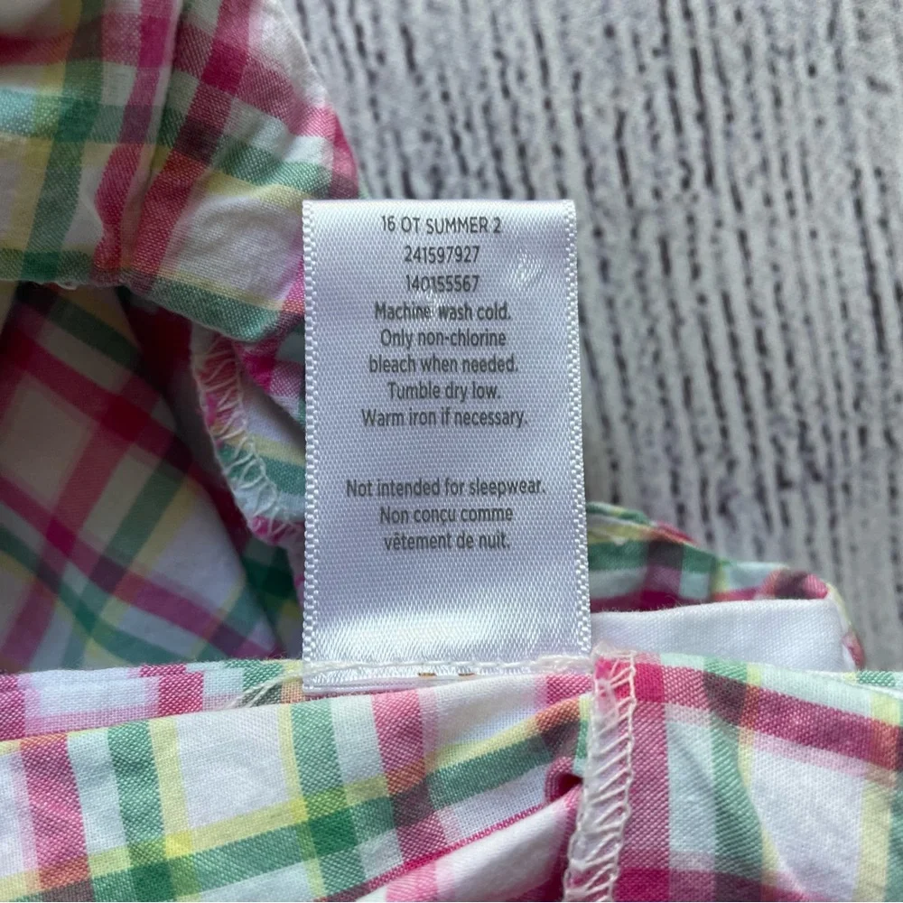 Gymboree Pink & Green Plaid Ruffle Sundress Size 3T